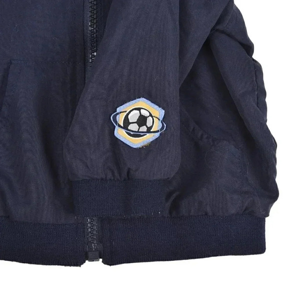 Disney Winnie The Pooh Soccer Varsity Baby Jacket Coat Blue Yellow 18M - Picture 3 of 7